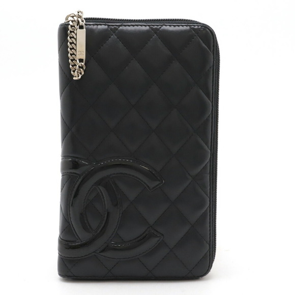 CHANEL Black Leather Coco Mark Wallet - Picture 1 of 10